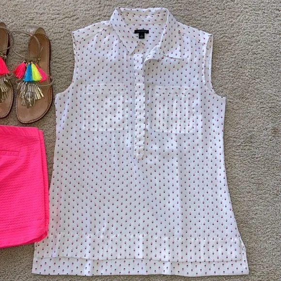 Ann Taylor Sleeveless Popover Blouse - Picture 2 of 6